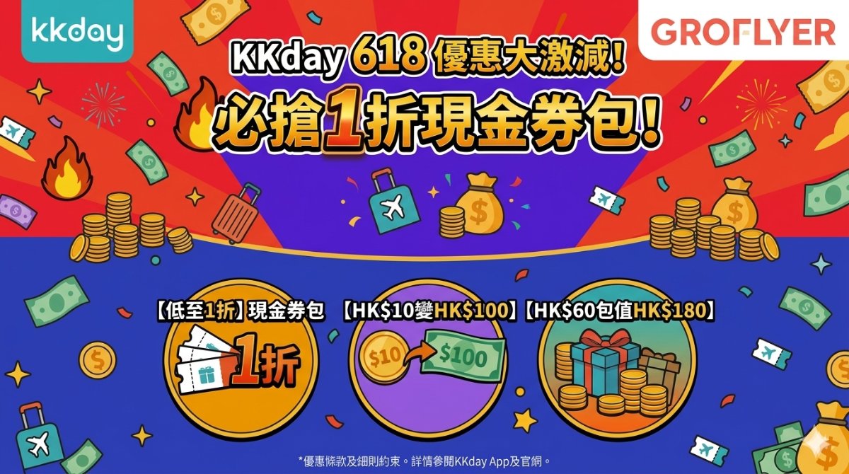 【2026年618優惠】KKday 618預熱狂歡「1折神券包」搶購攻略