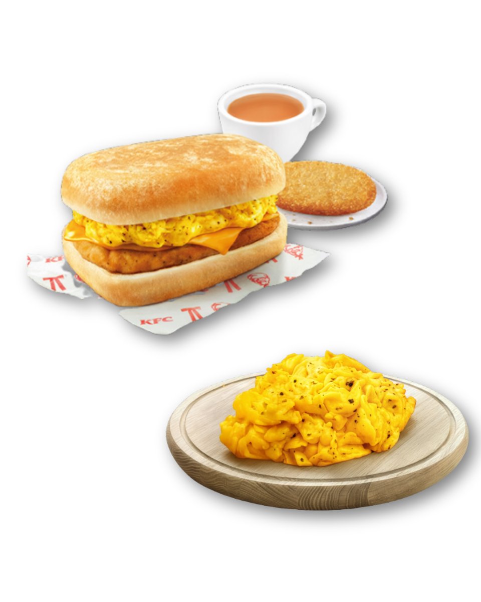 KFC晨級松露蛋早餐套餐：雞肉意式包及滑蛋