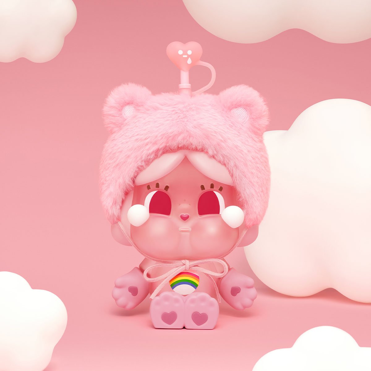 CRYBABY x Care Bears聯名限定玻璃吸管杯主視覺