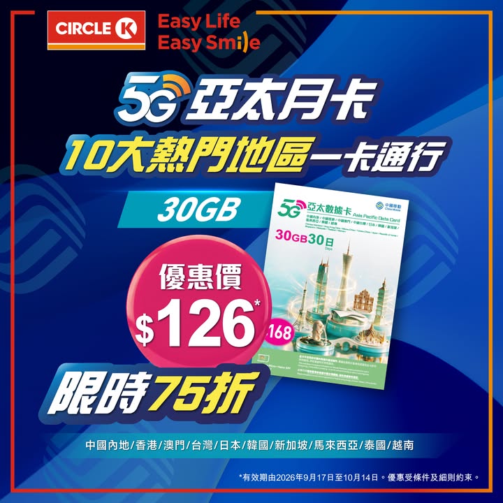75折優惠，出國旅遊一卡搞掂。