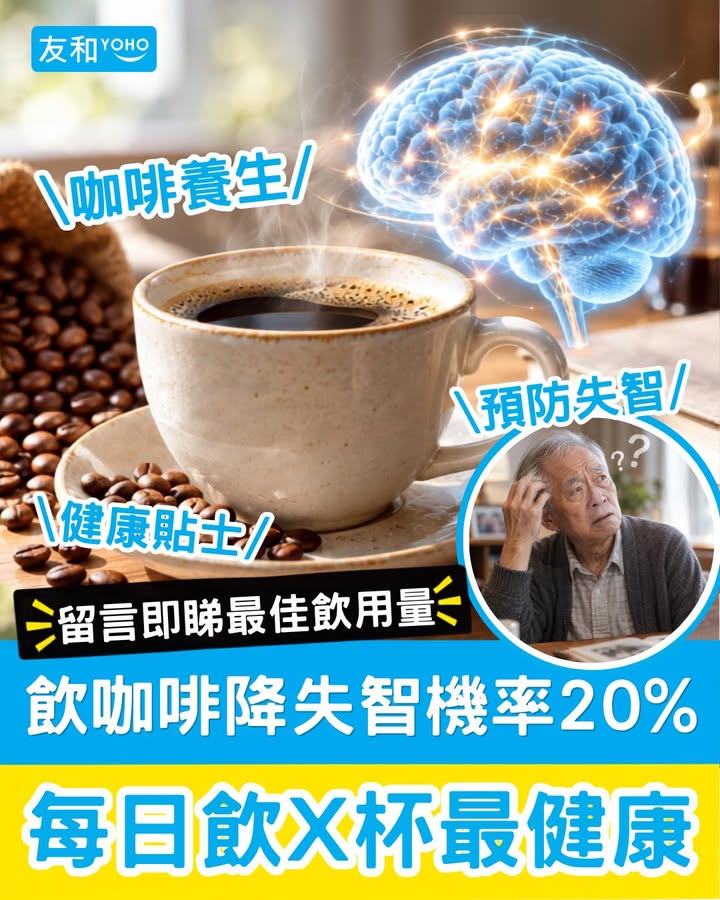 原來咖啡唔只提神，仲可以防失智。