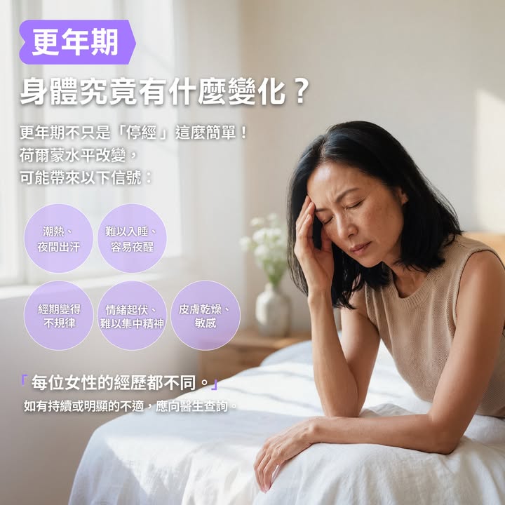 💬你有冇試過突然覺得好熱、夜晚瞓到成身汗